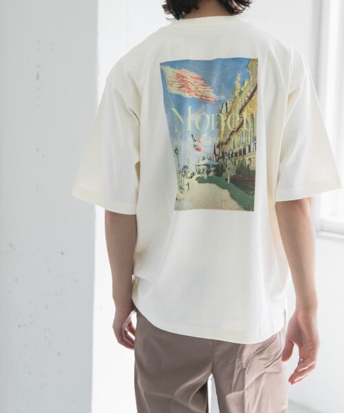 URBAN RESEARCH DOORS(アーバンリサーチドアーズ)の「FORK&SPOON Monet art t-shirts(Tシャツ/カットソー・メンズ・OFF/NAVY・4/5)」の7枚目の写真