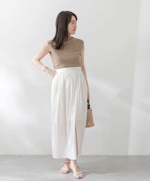 URBAN RESEARCH ROSSO（アーバンリサーチロッソ）の「撥水UVギャザーストレートスカート（スカート・レディース・white/pink/navy・FREE）」の12枚目の写真