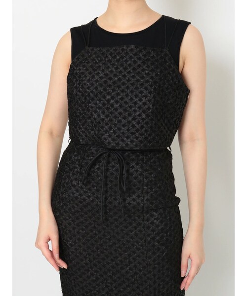 MURUA（ムルーア）の「サークルジャガードキャミソール（キャミソール・レディース・マスタード/グリーン/ブラック・F）」の3枚目の写真