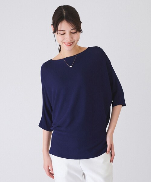 Jayro（ジャイロ）の「ドルマンニットプルオーバー（ニット/セーター・レディース・ブラック/ホワイト/ベージュ/グリーン/ライトグリーン/ネイビー/ブルー系/サックス/ピンク/ローズピンク/イエロー・F）」の12枚目の写真