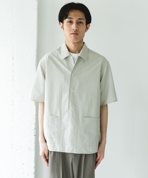 URBAN RESEARCH DOORS(アーバンリサーチドアーズ)の「『イージーケア/速乾/UVカット』クイックドライショートスリーブシャツカバーオール(カバーオール・メンズ・CHALK/YELLOW/BLUEGREEN/NAVY・M/L/XL)」の14枚目の写真