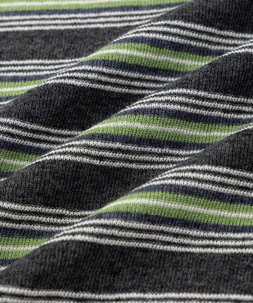 Saturdays NYC(サタデーズ ニューヨークシティ )の「Pacho Stripe Knit Top(Tシャツ/カットソー・レディース・ブラック系/パープル・L/M/S/XL)」の13枚目の写真