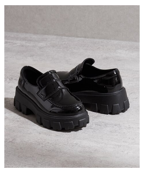 nissen（ニッセン）の「厚底ローファーシューズ（ローファー・メンズ・黒スムース/黒エナメル・S=22.5~23.0cm/M=23.0~23.5cm/L=23.5~24.0cm/LL=24.0~24.5cm）」の7枚目の写真