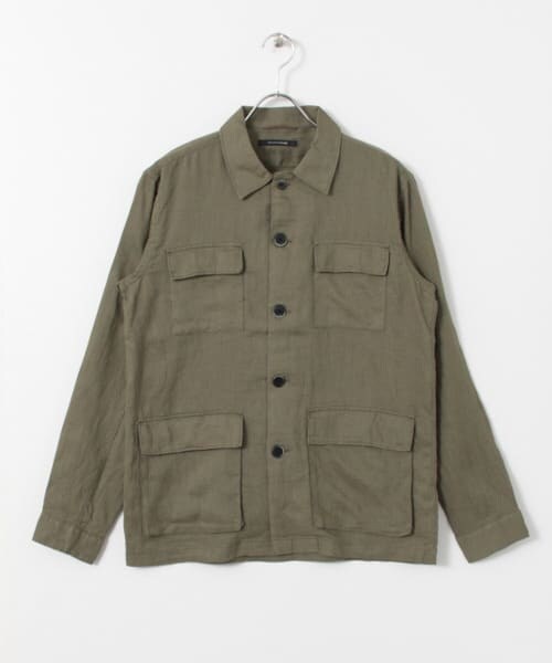 URBAN RESEARCH DOORS(アーバンリサーチドアーズ)の「リネンフィールドジャケット(ミリタリージャケット・メンズ・KHAKI/L.BROWN・38/40)」の3枚目の写真