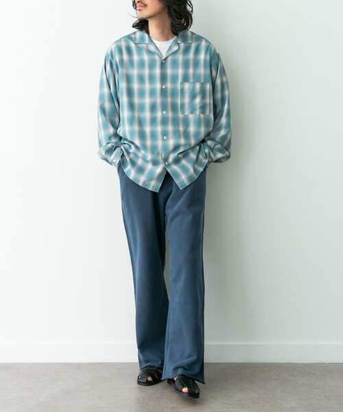 URBAN RESEARCH Sonny Label（アーバンリサーチサニーレーベル）の「スウェットワイドイージーパンツ（スウェットパンツ・メンズ・チャコール/ネイビー・M/L）」の22枚目の写真
