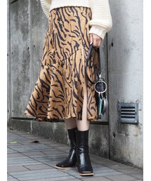 EVRIS | サテンスリットロングスカート(スカート)