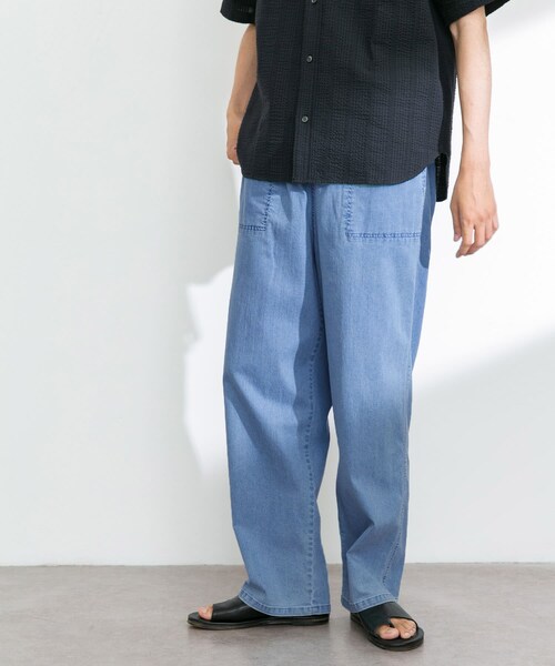 URBAN RESEARCH Sonny Label（アーバンリサーチサニーレーベル）の「接触冷感デニムイージーパンツ（デニムパンツ・メンズ・インディゴ/ライトインディゴ・M/L）」の19枚目の写真