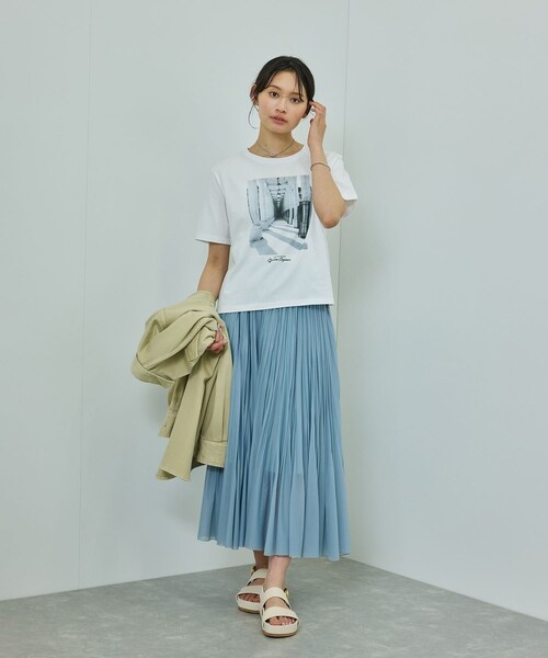 ROPE'（ロペ）の「プリントＴシャツ/イージーケア（Tシャツ/カットソー・レディース・ホワイト/ホワイト系・F）」の9枚目の写真