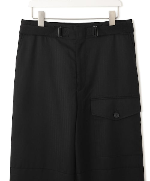 ADAM ET ROPE'(アダムエロペ)の「【AURALEE(オーラリー)】WOOL HERRINGBONE CARGO PANTS(カーゴパンツ・レディース・ブラック/ブルー系・1)」の16枚目の写真