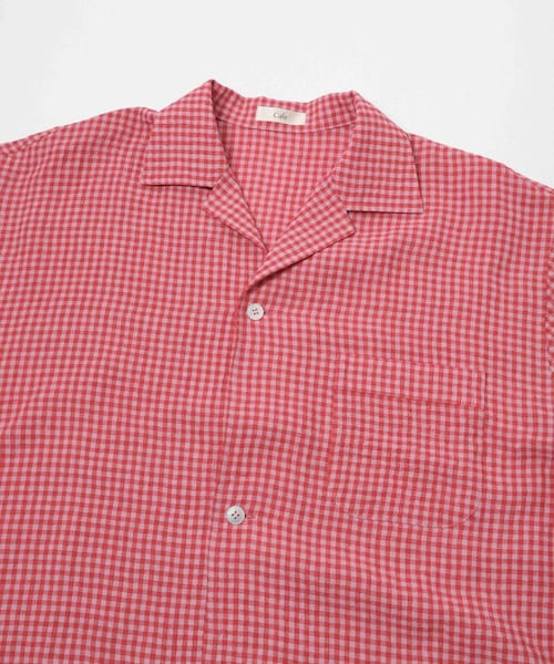 URBAN RESEARCH(アーバンリサーチ)の「『別注』Cale×URBAN RESEARCH ギンガムチェックカバーオール(シャツ/ブラウス・メンズ・PINK×RED・3/4)」の8枚目の写真