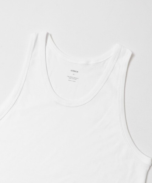 URBAN RESEARCH(アーバンリサーチ)の「ULTERIOR TUBULAR TANK TOP(タンクトップ・メンズ・WHITE/BLACK/GREY/KHAKI GREY・4)」の7枚目の写真