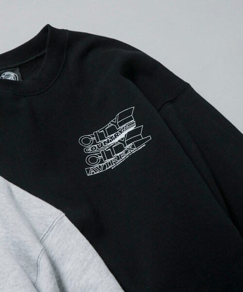 URBAN RESEARCH(アーバンリサーチ)の「CITY COUNTRY CITY CCC×AVIREX SWEAT SHIRT(スウェット・メンズ・BLACK/GRAY・L/XL)」の4枚目の写真