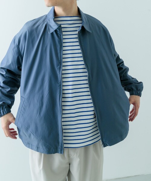 ITEMS URBANRESEARCH(アイテムズ アーバンリサーチ)の「ナイロンシャンブレー ハリントンジャケット(テーラードジャケット・メンズ・BEG/P.BEG/BLU・M/L)」の6枚目の写真