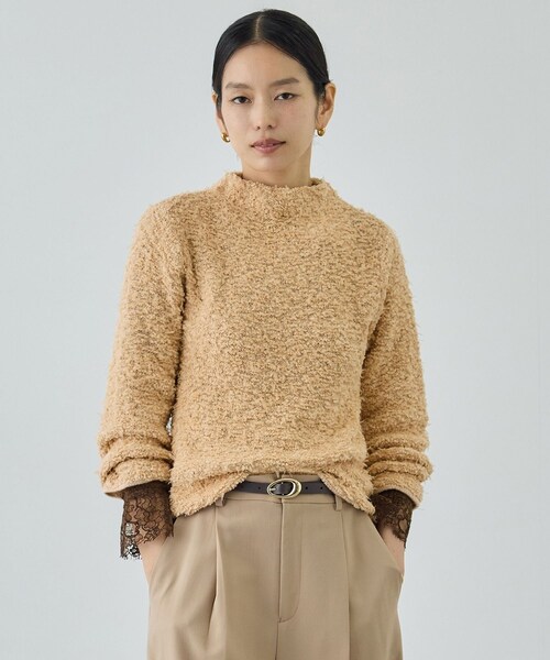 ROPE'（ロペ）の「【COOHEM(コーヘン)】COTTON FANCY YARN HIGH NECK KNIT（ニット/セーター・レディース・キナリ/ベージュ系/ラベンダー系・F）」の9枚目の写真