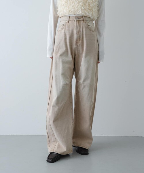 SENSE OF PLACE by URBAN RESEARCH(センスオブプレイスバイアーバンリサーチ)の「カーブデニム(デニムパンツ・レディース・BEIGE/D.INDIGO/GRAY/MINT・S/M/L)」の20枚目の写真