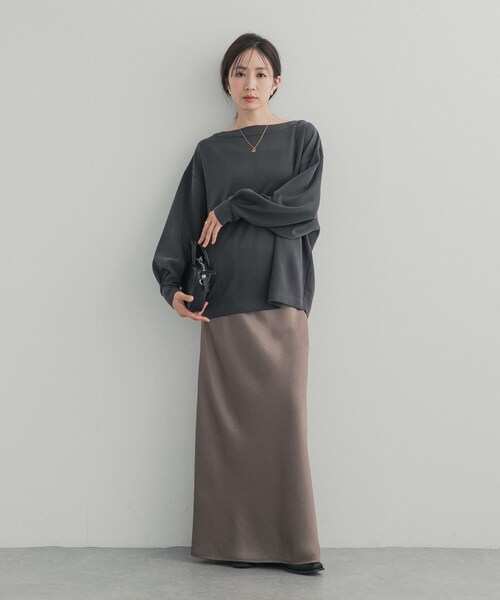 URBAN RESEARCH DOORS（アーバンリサーチドアーズ）の「2WAYフィブリルプルオーバー（Tシャツ/カットソー・レディース・CHARCOAL/KHAKI・Free）」の10枚目の写真