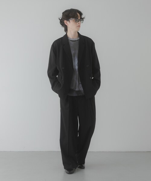 SENSE OF PLACE by URBAN RESEARCH（センスオブプレイスバイアーバンリサーチ）の「『イージーケア/速乾』リネンライクタックワイドスラックス（その他パンツ・メンズ・BLACK/CHARCOAL/GREIGE・M/L）」の9枚目の写真