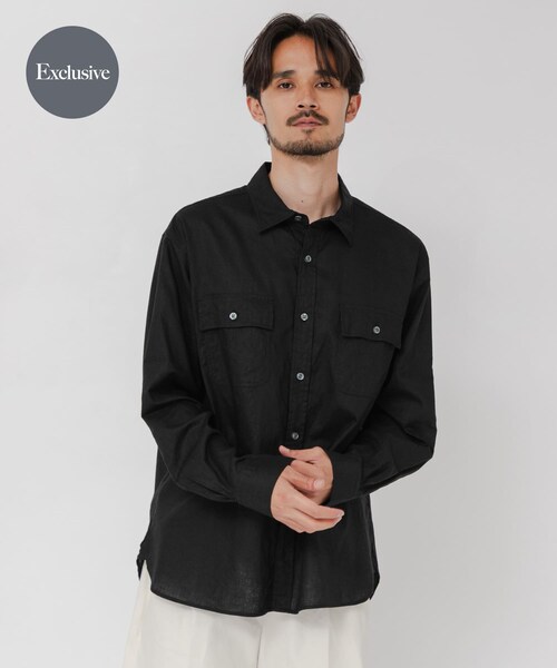 URBAN RESEARCH(アーバンリサーチ)の「『別注』BROOKS BROTHERS×URBAN RESEARCH SAFARI SHIRTS LONG-SLEEVE(シャツ/ブラウス・メンズ・BLACK/D.BRN・M/L/XL)」の13枚目の写真