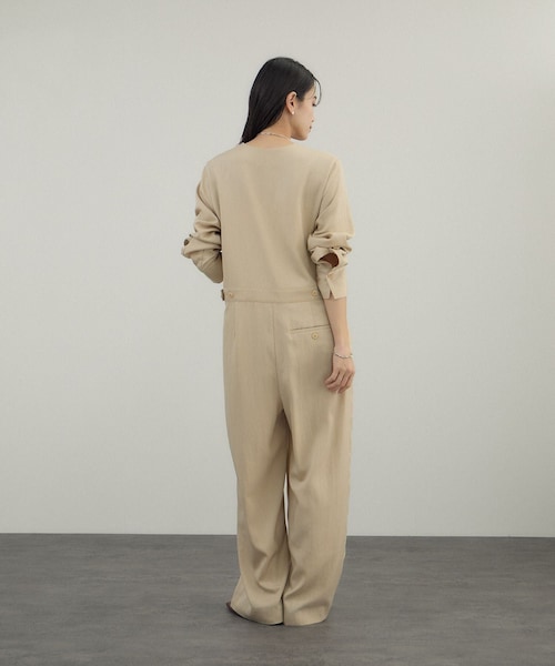 ADAM ET ROPE'（アダムエロペ）の「フロントクロスオールインワン（サロペット/オーバーオール・レディース・ブラック/ベージュ・F）」の11枚目の写真