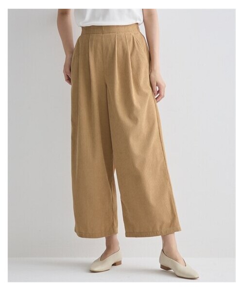 nissen（ニッセン）の「コーデュロイワイドパンツ【Otona Purete】（パンツ・レディース・黒/キャメル・M/L/LL/3L/4L/5L/6L）」の13枚目の写真