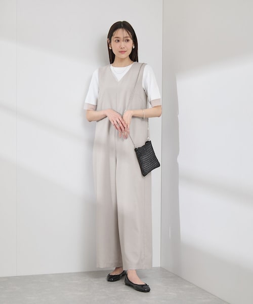 ROPE' PICNIC(ロペピクニック)の「【吸水速乾・防シワ】エフォートレスリラックスオールインワン(つなぎ/オールインワン・レディース・チャコール/ライトグレー/ベージュ・36/38)」の16枚目の写真