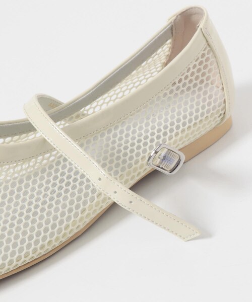 SENSE OF PLACE by URBAN RESEARCH（センスオブプレイスバイアーバンリサーチ）の「『軽量』メッシュフラットシューズ（パンプス・レディース・BLACK/IVORY・S/M/L）」の12枚目の写真