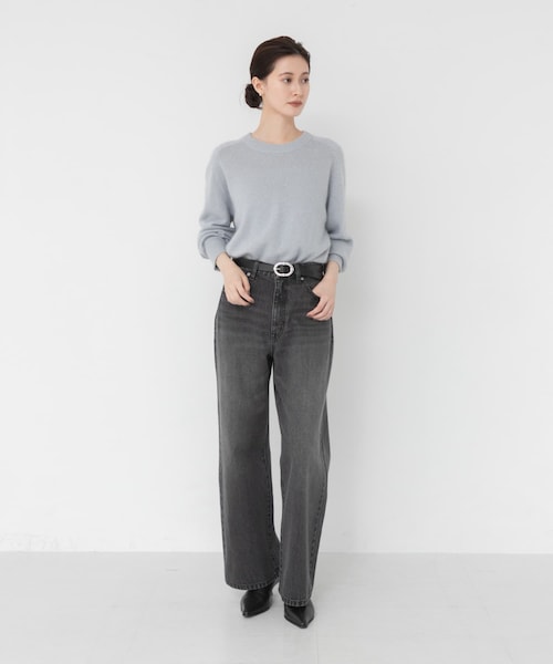 URBAN RESEARCH（アーバンリサーチ）の「ワイドストレートデニムパンツ（デニムパンツ・レディース・BLACK/LT BLUE・36/38/40）」の7枚目の写真