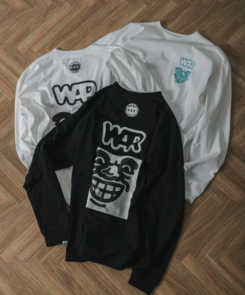 URBAN RESEARCH（アーバンリサーチ）の「CITY COUNTRY CITY　CCC×WAR＿COTTON L/S T（Tシャツ/カットソー・メンズ・BLK/WHT/WHT/BLK/WHT/BLU・L/XL）」の9枚目の写真