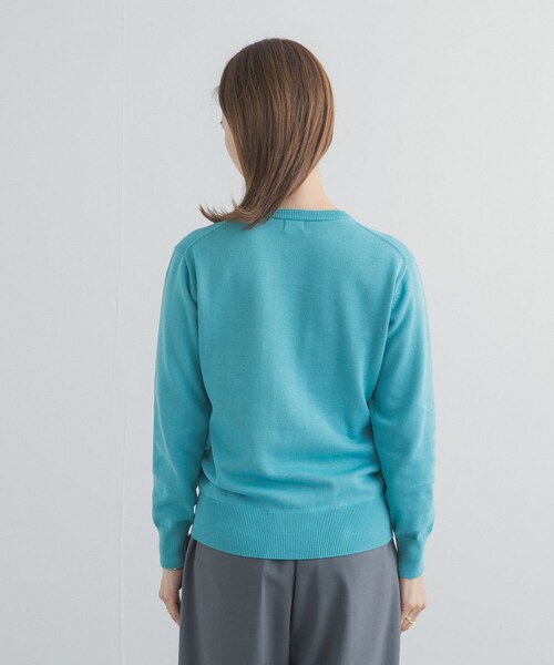 URBAN RESEARCH DOORS（アーバンリサーチドアーズ）の「オーガニックコットンクルーネックプルオーバー（ニット/セーター・レディース・OFF/YELLOW/BLUE・Free）」の14枚目の写真