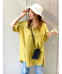 Ungrid | ノーカラービッグハーフスリーブシャツ(シャツ/ブラウス)