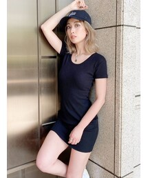 GYDA | クルーネックテレコワンピース(ワンピース)