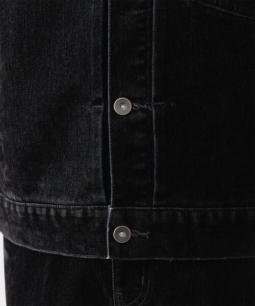 ADAM ET ROPE'（アダムエロペ）の「【ISKO】フロッキー デニムジャケット / ADAM ET ROPE' JEANS -PERS-（デニムジャケット・メンズ・ブラック系/ダークブラウン系・L/M）」の22枚目の写真