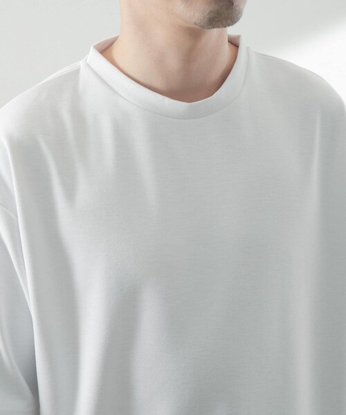 ITEMS URBANRESEARCH(アイテムズ アーバンリサーチ)の「『UR TECH ひやサラクール』 ライトポンチ トップス(Tシャツ/カットソー・メンズ・BLU/OFF/BLK/GREIGE/GRN・S/M/L/XL)」の19枚目の写真