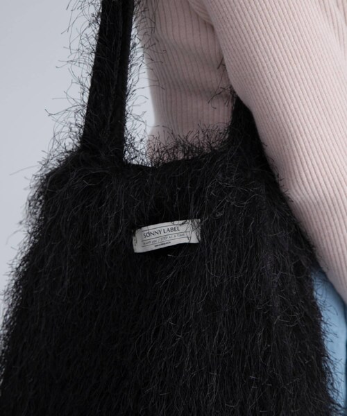 URBAN RESEARCH Sonny Label（アーバンリサーチサニーレーベル）の「シャギートートバッグ（トートバッグ・レディース・クリーム/ブルーグレー/ブラック・one）」の12枚目の写真