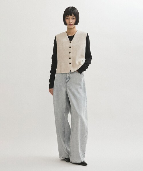 ADAM ET ROPE'（アダムエロペ）の「【サステナブル】バックタックワイドデニム（デニムパンツ・レディース・ブルー/サックス・36/38）」の12枚目の写真