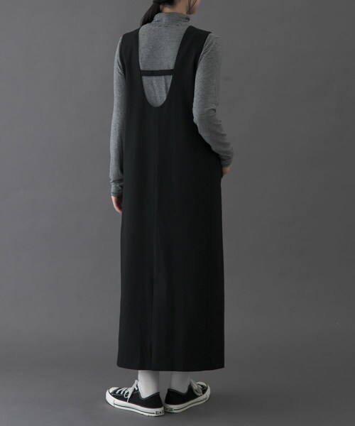 URBAN RESEARCH DOORS（アーバンリサーチドアーズ）の「FORK&SPOON　ウールライクジャンパースカート（ワンピース・レディース・BLACK/TOPCCL・1/2）」の13枚目の写真