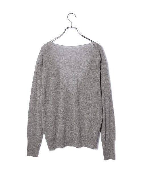 ROPE'（ロペ）の「ウールシアー深Vネックニット（ニット/セーター・レディース・グレー/オフホワイト・F）」の5枚目の写真