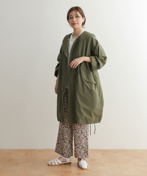 URBAN RESEARCH DOORS（アーバンリサーチドアーズ）の「3WAYノーカラーモッズコート（モッズコート・レディース・KHK×BEG/NAVY×NAVY・M）」の4枚目の写真