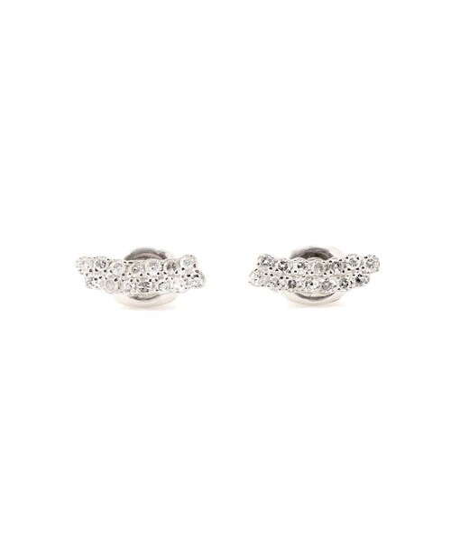 ADAM ET ROPE'（アダムエロペ）の「【J'aDoRe・一部店舗限定】【MALUS /マリュス】diamond line earrings（ピアス（両耳用）・レディース・シルバー・F）」の2枚目の写真
