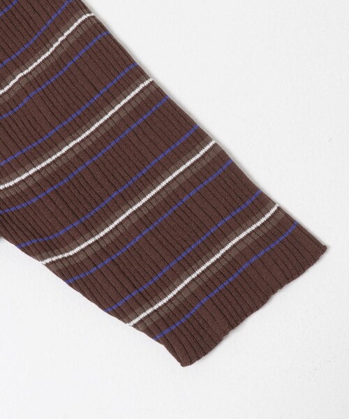 URBAN RESEARCH(アーバンリサーチ)の「ランダムリブポロ衿ニット(ポロシャツ・レディース・IVORY/BROWN/BRN BORDER/BRD BORDER・Free)」の20枚目の写真