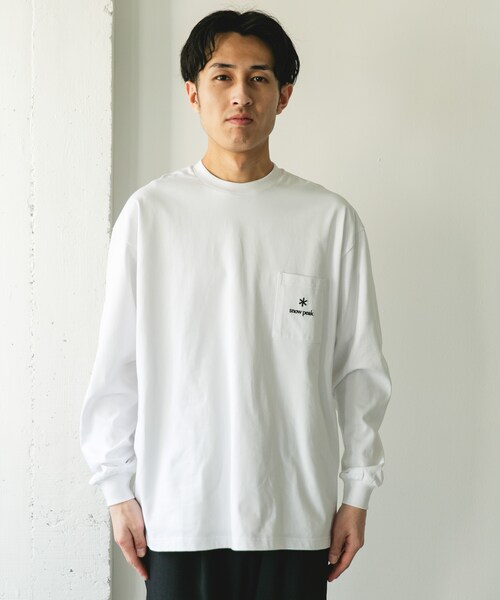 URBAN RESEARCH DOORS(アーバンリサーチドアーズ)の「『別注』Snow Peak Apparel×DOORS POCKET LOGO LONG-SLEEVE T-SHIRTS(Tシャツ/カットソー・メンズ・WHITE/BLUEGRAY/FOLIAGE/CHARCOAL・M/L/XL)」の14枚目の写真
