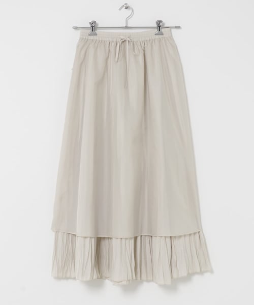 URBAN RESEARCH DOORS（アーバンリサーチドアーズ）の「タフタランダムプリーツスカート（スカート・レディース・ECRU/BLACK・Free）」の7枚目の写真