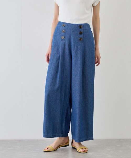 Jayro（ジャイロ）の「デニムワイドパンツ（デニムパンツ・レディース・ブラック/ブルー・F）」の15枚目の写真