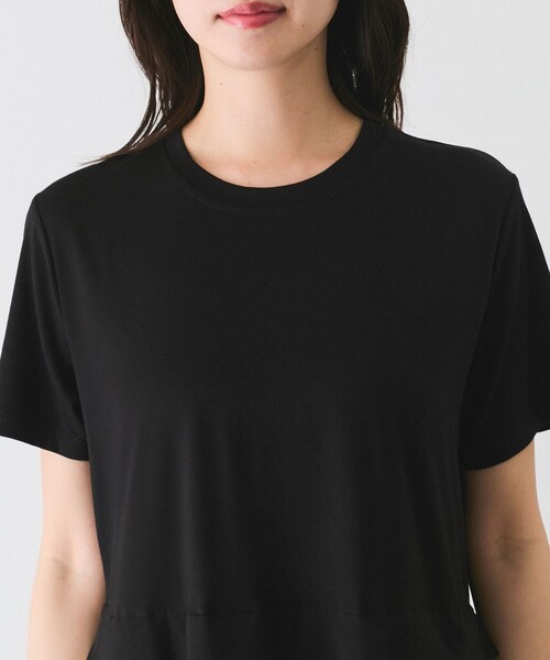 Jayro（ジャイロ）の「花柄ドッキング半袖ワンピース（ワンピース・レディース・ブラック系・F）」の19枚目の写真