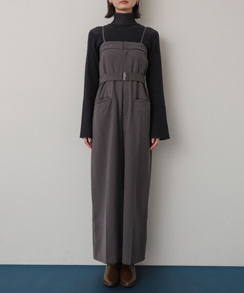 SENSE OF PLACE by URBAN RESEARCH（センスオブプレイスバイアーバンリサーチ）の「ベアオールインワン（サロペット/オーバーオール・レディース・BLACK/GRAY/BEIGE・S/M）」の16枚目の写真