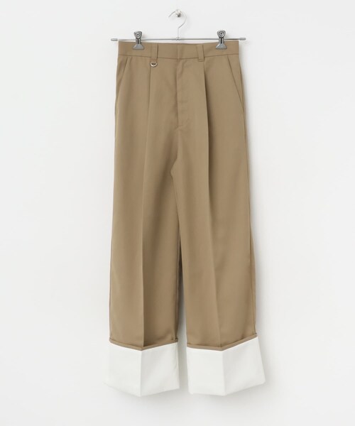 SENSE OF PLACE by URBAN RESEARCH（センスオブプレイスバイアーバンリサーチ）の「ワイドターンバックパンツ（その他パンツ・レディース・KHAKI/BLACK/BEIGE・S/M）」の19枚目の写真
