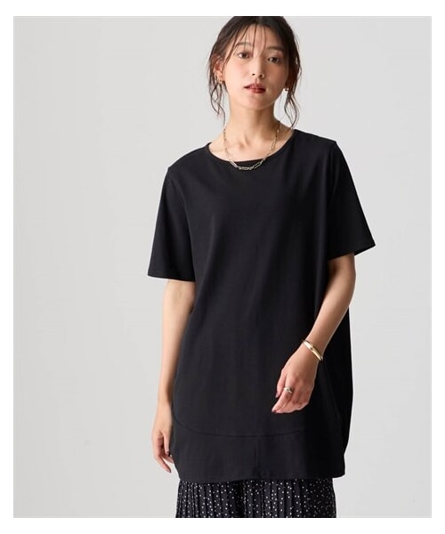 nissen（ニッセン）の「吸水速乾コクーンゆるシルエットカットソーチュニック（選べる3袖丈）（チュニック・レディース・黒/チャコールグレー/セージグリーン/ベイクドピンク/スモーキーブルー・S~M相当/L~LL相当/3L~4L相当/5L~6L相当）」の21枚目の写真