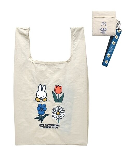 nissen（ニッセン）の「DB/ストラップ付きショッパーバッグ (DickBruna)（トートバッグ・メンズ・アイボリー/くすみピンク/ライトグレー・Y）」の4枚目の写真