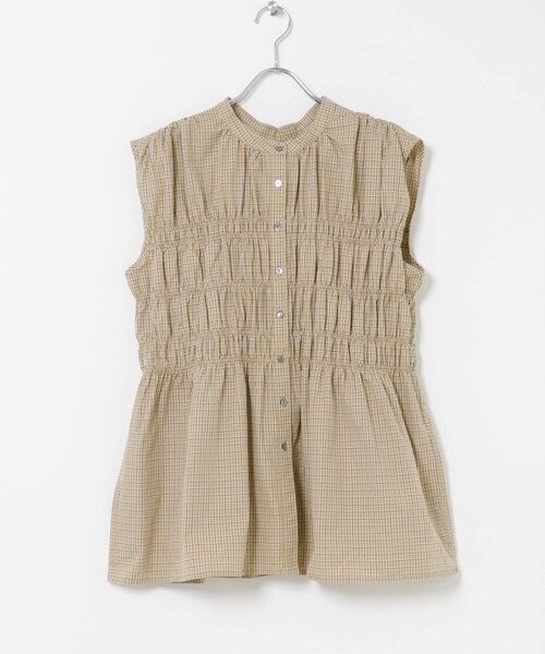URBAN RESEARCH ROSSO（アーバンリサーチロッソ）の「CHIGNON　チェックシャーリングフレンチブラウス（シャツ/ブラウス・レディース・BROWN/BEIGE・Free）」の6枚目の写真