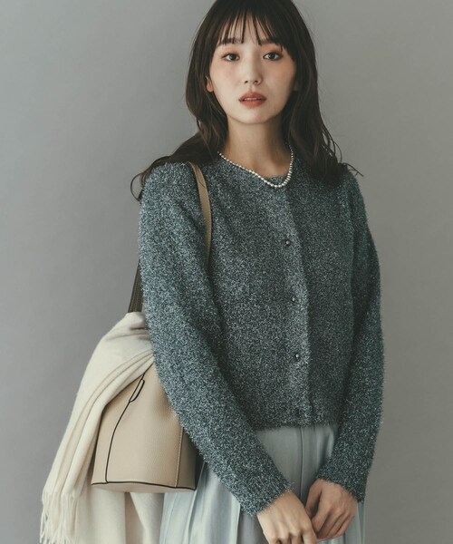 URBAN RESEARCH ROSSO（アーバンリサーチロッソ）の「ラメシャギーカーディガン（カーディガン/ボレロ・レディース・BLUE GRAY/BLACK・Free）」の15枚目の写真